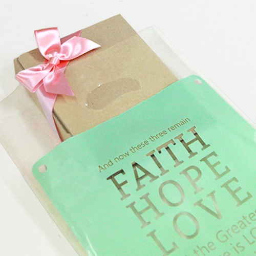 선물포장비닐백(중)_Faith Hope Love (20매)_민트